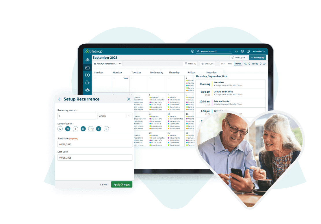 Simplified calendar management for senior living LifeLoop